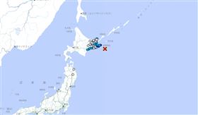 ▲根據日本氣象廳資訊，清晨6：23地震，震央在北海道根室半島南東沖，規模5.9、震源深度為20公里，最大震度3級。（圖／翻攝日本氣象廳）