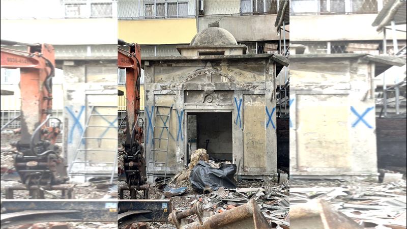 台中拆鐵皮屋驚見…「卍字」神秘古建物