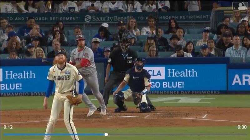 道奇先發投手梅伊(Dustin May)慘挨3轟。(圖/翻攝自MLB官網)