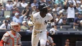 ▲齊森姆（Jazz Chisholm Jr.）敲出超前比數二壘安打。（圖／美聯社／達志影像）