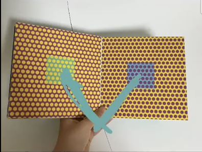 網友用顏色試管吸取兩個方塊的顏色,竟然是同個顏色。(圖/翻攝自X@oooOkinaa)
