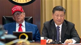 川普、習近平（合成圖／翻攝自X平台 @The White House、資料照）