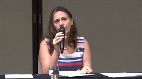 ▲以色列駐台代表游瑪雅說明以、伊衝突。（圖／翻攝畫面）