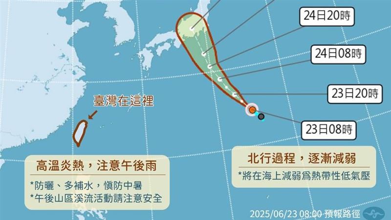 圖揭聖帕颱風路徑　「臺灣在這裡」成亮點