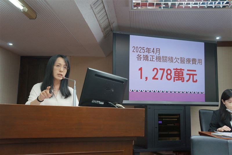 民進黨立委陳瑩今(23)日在立法院質詢矯正署。(圖/陳瑩國會辦公室提供)