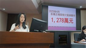 民進黨立委陳瑩今（23）日在立法院質詢矯正署。（圖／陳瑩國會辧公室提供)