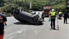 翻車事故現場。（圖／翻攝畫面）