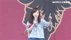 ▲「拒絕統戰，守護台灣」大會，立委郭昱晴宣講。（圖／翻攝畫面）
