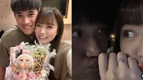 心韻（右）嫁給樂天游擊手林承飛（左）。（圖／翻攝自心韻IG）