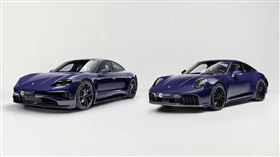 ▲911 Carrera 4 GTS與Taycan 4S「40週年特別版」。（翻攝Porsche網站）