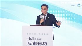 行政院長卓榮泰今（24）日出席114年「反毒有功人士團體頒獎典禮」。（圖／記者盧素梅攝影)