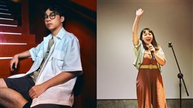 賀瓏（左）爆曾逼天殘（右）墮胎。（圖／翻攝自IG）