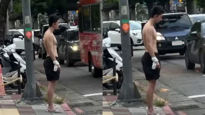 孫安佐被發現半裸站在馬路邊
