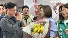 邱議瑩,趙天麟,陳其邁,立委,民進黨,高雄,花束,派系,初選,市長,湧言會（圖／記者簡榮良攝影）