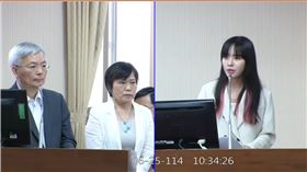 內政部長劉世芳、警政署長張榮興今（25）日在立法院內政委員會接受民進黨立委黃捷質詢。（圖／翻攝立法院直播）