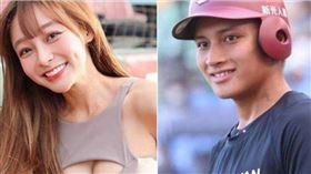 啦啦隊女神林襄前年爆出與小4歲的球員馬傑森秘戀。（圖／翻攝自林襄、馬傑森臉書）
