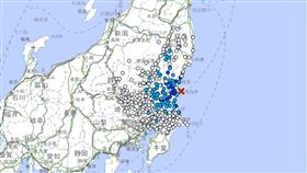 日本茨城外海4.3地震「最大震度4」　翻攝自日本氣象廳