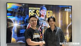 ▲台啤永豐雲豹執行長張建偉與高錦瑋。（圖／記者蔡厚瑄攝影）