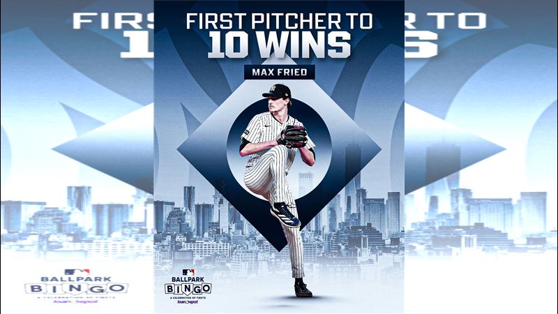 洋基先發投手佛里德（Max Fried）拿下本季第10勝。（圖／翻攝自MLB推特）