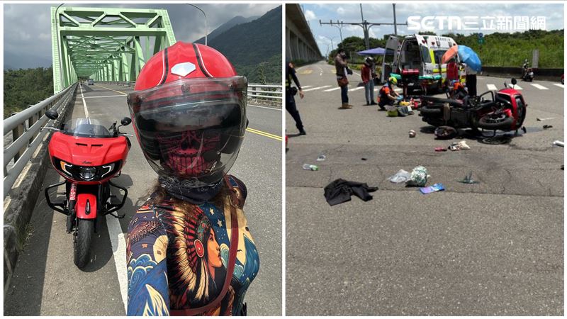 集氣！愛車赤兔馬被撞碎　重機女隊長昏迷