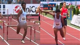 2025世界田徑巡迴賽,捷克,男子400公尺跨欄,決賽,羅賓森,Chris Robinson,走光,Data Pandas,陰莖尺寸,美國,泰國（圖／翻攝自愛爾達體育家族臉書）