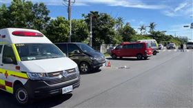 台東,交通車,機車騎士,命危。（圖／翻攝畫面）