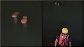 青蛙裝,雨鞋,倒插,搜救,溺水,釣客,彰化,烏龍（圖／鹿港消防分隊提供）