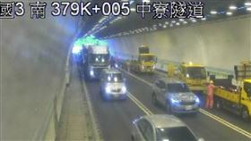 國道3,中寮瑞道,追撞,回堵。（圖／翻攝畫面）