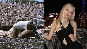 ▲ROSÉ行韓國傳統跪拜大禮，哽咽向粉絲致謝。（圖／翻攝自IG）