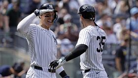 ▲賈吉（Aaron Judge）單場雙響砲，連5季至少30轟。（圖／美聯社／達志影像）