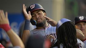 ▲國民新秀伍德（James Wood）單場獲得4次敬遠。（圖／美聯社／達志影像）