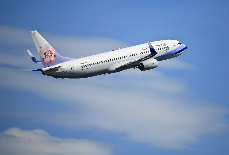 圖為日前在桃園國際機場拍攝的華航客機，非新聞當事航班