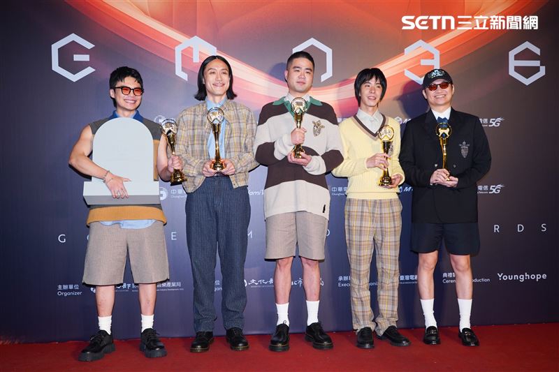 金曲36最佳演唱錄音專輯獎落日飛車《AAA》（圖／記者趙于瑩攝影）
