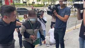  ▲陳男妻子抵達派出所製作筆錄。（圖／翻攝畫面）