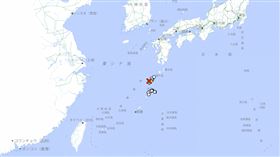 鹿兒島縣吐噶喇群島外海地震 圖／日本氣象廳