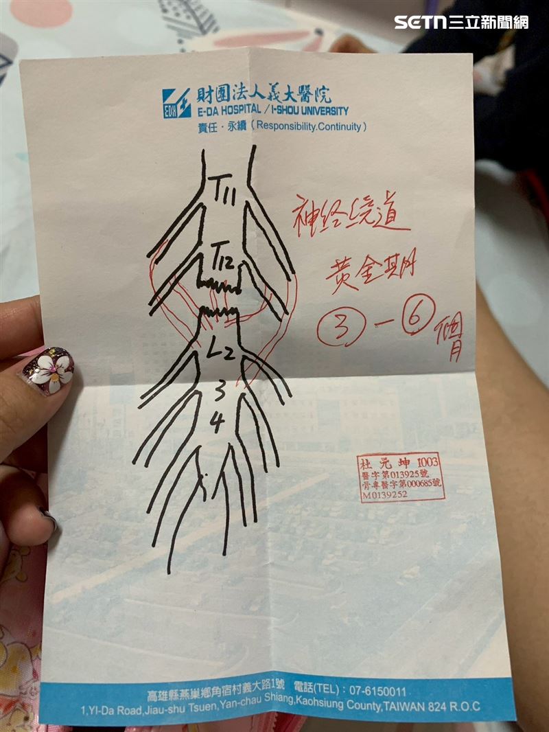 三寶爸一度被醫師宣告下半身癱瘓，到義大進行神經繞道手術後又迎來一線希望。（圖／三寶爸提供）