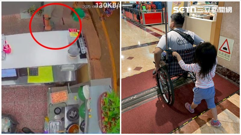 老二出生前一個月，三寶爸摔傷癱瘓，當時老婆忙二寶，自己也要幫忙帶大女兒。（圖／三寶爸提供）