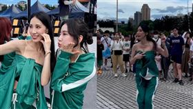 ▲瑤瑤（黃喬歆）因為穿著低胸上衣跳繩成為焦點。（圖／翻攝自IG @qiaoxinhuang）