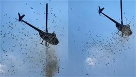 ▲美國底特律東區天空下起「鈔票雨」。（圖／翻攝自X平台）