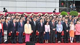 ▲香港歷任特首出席七一主權移交升旗典禮，但首任特首董建華已連續五年缺席。（圖／翻攝自香港《獨立媒體》）