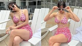 安芝儇,台鋼雄鷹,Ｗing Stars,啦啦隊,高雄,度假,泳池,比基尼,美胸（圖／安芝儇IG）