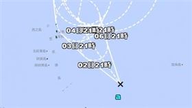 日本氣象廳預測，若熱帶低壓成颱，未來路徑可能朝北轉東北前進。（圖／翻攝自日本氣象廳）
