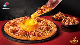 達美樂推出新口味「韓風炸雞火山披薩」。（圖／達美樂提供）