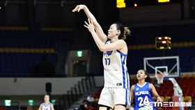 ▲2025瓊斯盃，女籃台灣隊小前鋒黃鈴娟外線出手。（圖／記者劉彥池攝影）