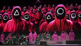 ▲韓國影集《魷魚遊戲》在全球引起風潮。（圖／美聯社／達志影像）