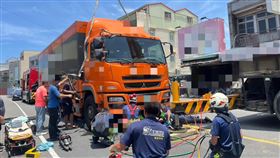 車禍,嘉義,大貨車,單車