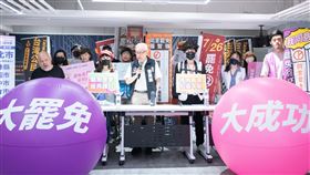 ▲「雙北串騎青鳥冬鹿&罷免是愛反共護台晚會」聯合記者會、曹興誠。（圖／記者楊士誼攝影）