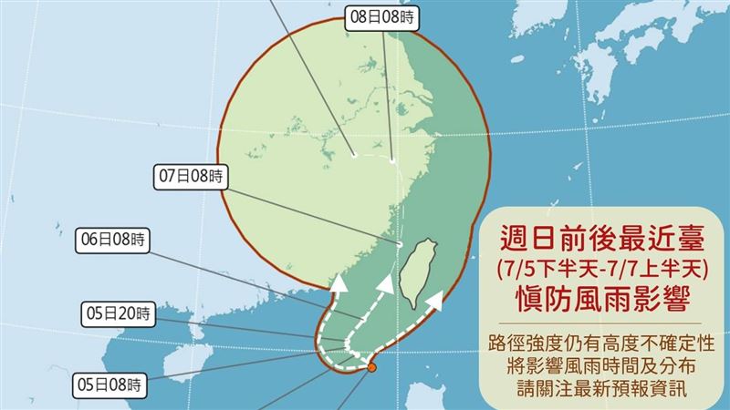氣象署一張圖示警：一旦成颱警報機率高
