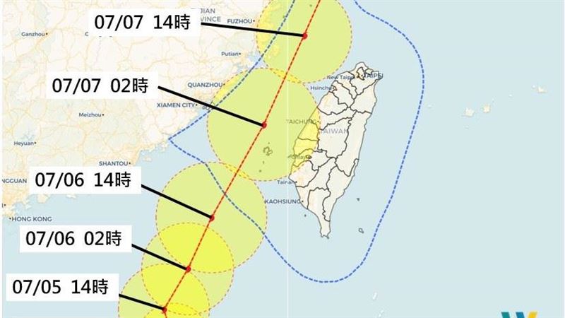 丹娜絲最快8：30發海警　估傍晚後發陸警