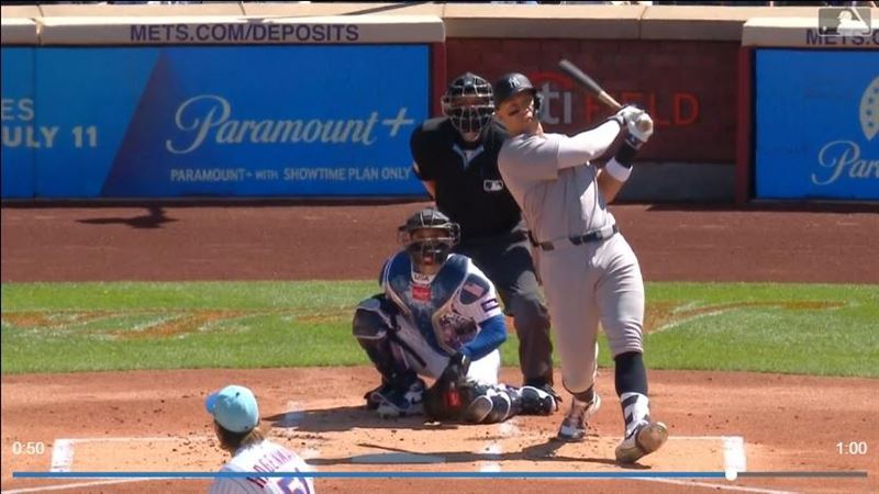 賈吉(Aaron Judge)敲出本季第32轟。(圖/翻攝自MLB官網)